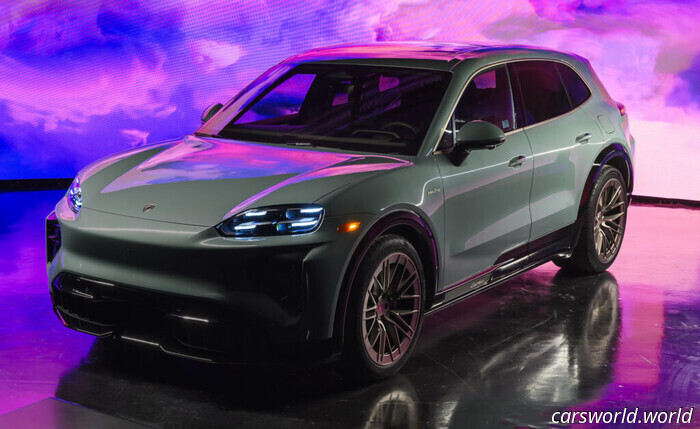 Il Cayenne elettrico della Porsche fa sembrare la BMW M5 leggerissima | Carscoops